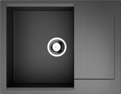 Детальное фото товара: Omoikiri Daisen 65-BL, мойка, гранит, черный