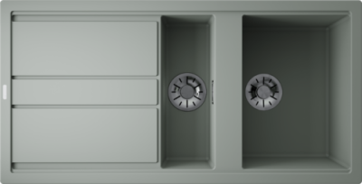 Omoikiri Kitagawa 100-2-WG, мойка, керамика, ветреный зеленый