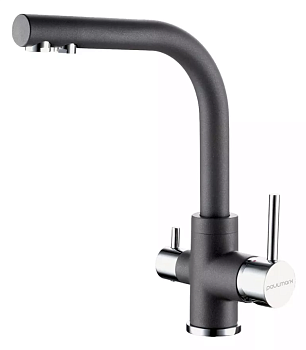 Фото товара: Paulmark ESSEN, смеситель, гранит, серый металлик