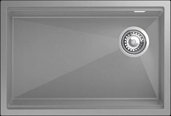 Фото товара: Rivelato LINO LN-654-R grigio metallizz мойка, гранит, серый металлик