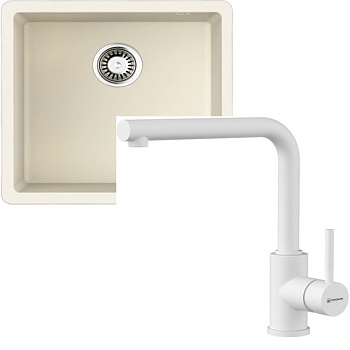 Фото товара: Omoikiri Bosen 44-U-WH + Nakagawa-P-WH белый
