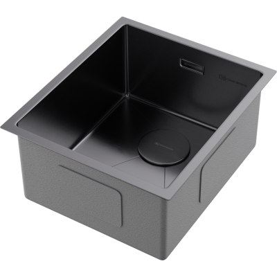 Детальное фото товара: Omoikiri Taki 38-U/IF-GM, мойка, нержавеющая сталь/вороненая сталь