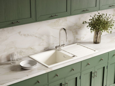 Детальное фото товара: Omoikiri Kitagawa 100-WG, мойка, керамика, wind green