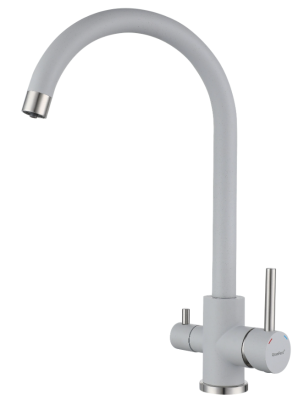 Детальное фото товара: GranFest GF-Z-5420, смеситель, гранит, серый