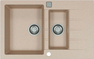 ALVEUS GRANITAL CADIT 70 TERRA - G22, мойка, гранит, песочный (в комплекте с сифоном 1132822) ALVEUS GRANITAL CADIT 70 TERRA - G22, мойка, гранит, песочный (в комплекте с сифоном 1132822)