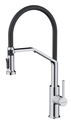 Omoikiri Makkari 2 Plus-SB-C-BL, смеситель, хром/черный Omoikiri Makkari 2 Plus-SB-C-BL, смеситель, хром/черный