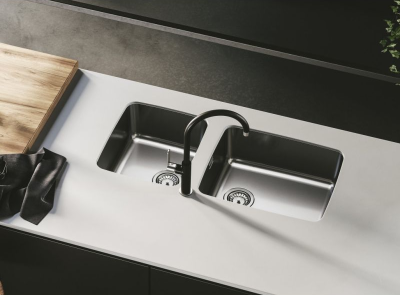 Детальное фото товара: ALVEUS LUNO 40 SAT, мойка, нержавеющая сталь (без выпуска и сифона в комплекте)