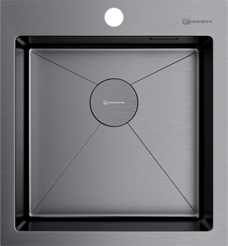 Фото товара: Omoikiri Akisame 46-GM, мойка, нержавеющая сталь/вороненая сталь