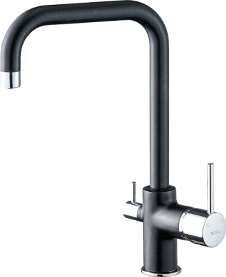 Фото товара: Rivelato TOVEL 9025208 antracite/cromo, смеситель, гранит, антрацит/хром