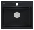 Paulmark STEPIA-590, мойка, гранит, черный металлик Детальное фото товара: Paulmark STEPIA-590, мойка, гранит, черный металлик