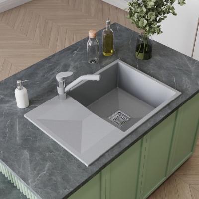 Детальное фото товара: Tolero BLADE 760, мойка, гранит, платина