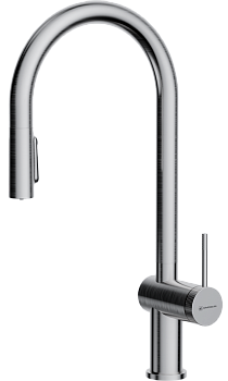 Фото товара: Omoikiri Tahara-SB-BN, смеситель, нержавеющая сталь