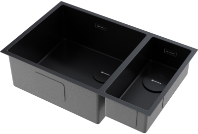 Детальное фото товара: Omoikiri Taki 69-2-U/IF-GB-L Side, мойка, нержавеющая сталь/графит, чаша слева