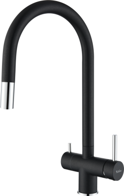 Детальное фото товара: Rivelato TREVI 2433505 antracite cromo, смеситель, антрацит/хром