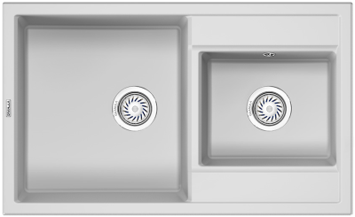 GRANULA 8201 мойка, гранит, арктик (белый)