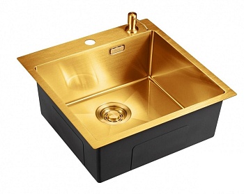 Фото товара: Emar EMB-117A PVD Nano Golden, мойка, нержавеющая сталь, золото