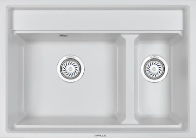 Детальное фото товара: GRANULA 7302 мойка, гранит, арктик (белый)
