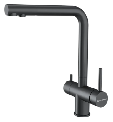 KUCHENSTERN FOKUS-FS, смеситель, нержавеющая сталь, вороненая сталь