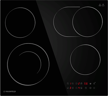 Фото товара: Maunfeld CVCE594SMDBK стеклокерамическая поверхность