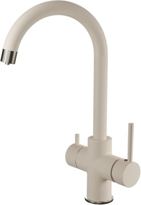 GranFest GF-Z-5422, смеситель, гранит, белый Детальное фото товара: GranFest GF-Z-5422, смеситель, гранит, белый