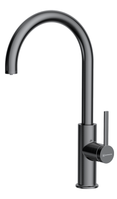 Детальное фото товара: Omoikiri Okawa 2 Plus-GM, смеситель, нержавеющая сталь, вороненая сталь