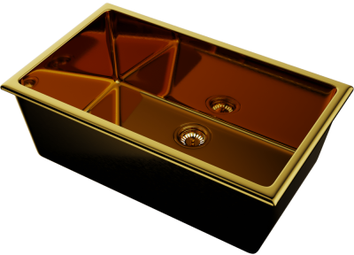 Детальное фото товара: Omoikiri Okinoshima 76-U/I-G Glossy, мойка, керамика, золото