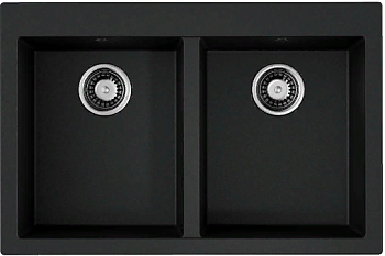 Фото товара: Omoikiri Bosen 80-2-BL, мойка, гранит, черный