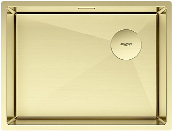 Фото товара: Paulmark NEXT-SKEW 58 UNI, мойка, нержавеющая сталь, светлое золото