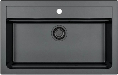 ALVEUS GRANITAL ATROX 40 CARBON - G91, мойка, гранит, черный (в комплекте с сифоном 1148149)