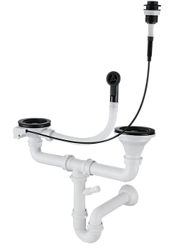 Фото товара: Rivelato 13G14PB4-P2A сливная арматура для одночашевых моек, белый