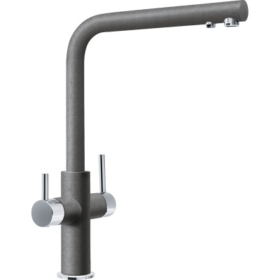 Franke Neptune Clear Water, смеситель, гранит, серый камень
