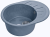 GranFest RONDO GF-R-580 L, мойка, мрамор, графит Детальное фото товара: GranFest RONDO GF-R-580 L, мойка, мрамор, графит