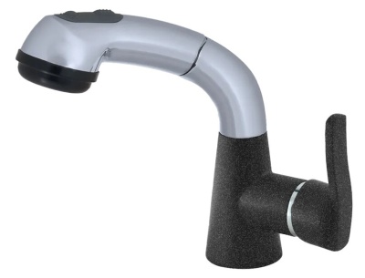 Детальное фото товара: GranFest 3773, смеситель, мрамор, графит