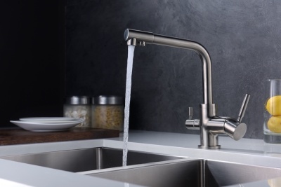 Emar EC-3003NS, смеситель, сатин Детальное фото товара: Emar EC-3003NS, смеситель, сатин