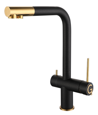 Rivelato LUGANO 1523513 antracite/oro, смеситель, гранит, антрацит/золото