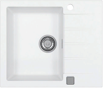 Фото товара: ALVEUS GRANITAL CADIT 10 ARCTIC - G11, мойка, гранит, белый (в комплекте с сифоном 1132823)