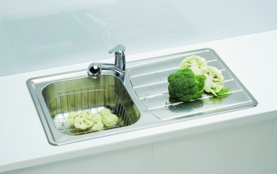 Детальное фото товара: ALVEUS ZOOM 30 MAXIM SAT-90, мойка, нержавеющая сталь сатин (в комплекте с сифоном 1130551)