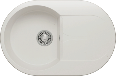 Детальное фото товара: Polygran ATOL-760, мойка, мрамор, белый хлопок 37