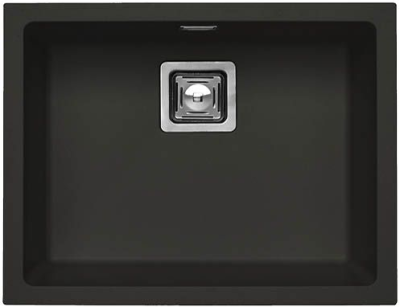 ALVEUS QUADRIX 50 GRANITAL+ DEEP BLACK-G9, мойка, гранит, черный (в комп.с сифоном 1133398)