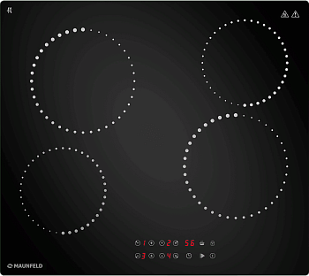 Фото товара: Maunfeld CVCE594PBK стеклокерамическая поверхность