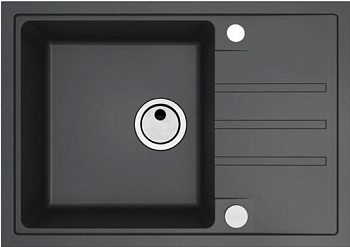 Фото товара: ALVEUS INTERMEZZO 40 G91 CARBON, мойка, гранит, черный (в комплекте с сифоном 1117292)
