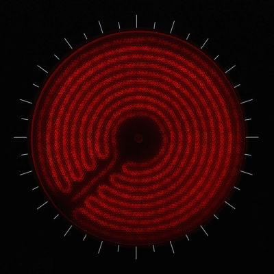 Детальное фото товара: Krona ZAUBER 30 BL TK стеклокерамическая поверхность