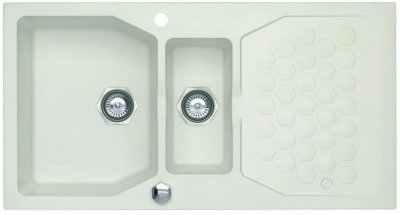 ALVEUS SENSUAL 70 GRANITAL+ ARCTIC-G11M, мойка, гранит, белый (в комп.с сиф 1104729)