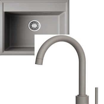 Фото товара: Omoikiri Daisen 57-GR + Shinagawa-P-GR leningrad grey