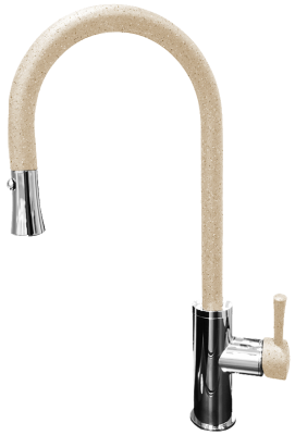 Детальное фото товара: GranFest 7652, смеситель, мрамор, песочный