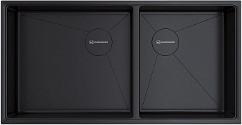 Фото товара: Omoikiri Taki 85-2-LB-U/IF-GB Side, мойка, нержавеющая сталь/графит