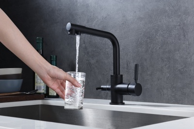 Детальное фото товара: Emar EC-3003N black, смеситель, черный