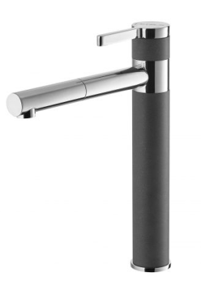 Детальное фото товара: ALVEUS ZINA CHR - G04M, смеситель, гранит, серый