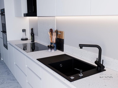 Emar EMQ-1780.Q, мойка, гранит, морион Детальное фото товара: Emar EMQ-1780.Q, мойка, гранит, морион