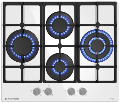 Детальное фото товара: MEFERI MGH604WH GLASS ULTRA газовая поверхность